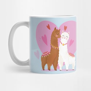 LLama Valentine Couple Mug